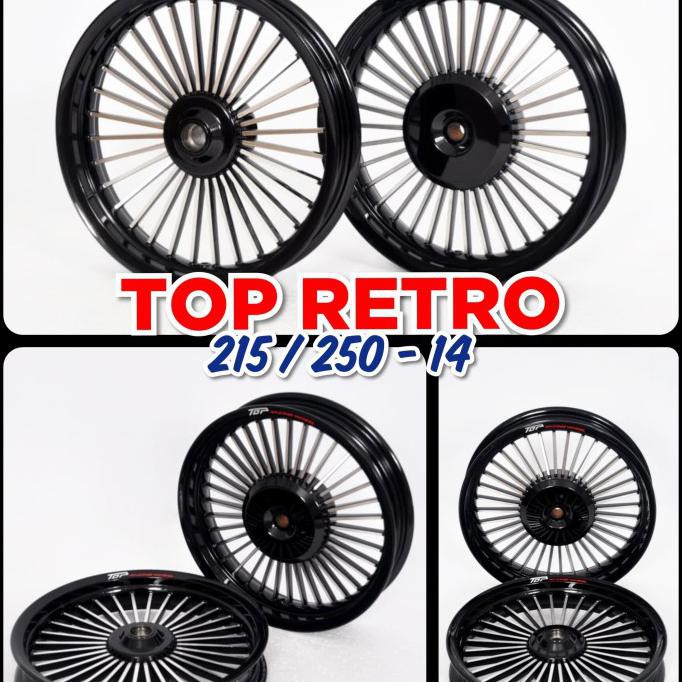 velg motor Xeon TOP Retro Black Chrome