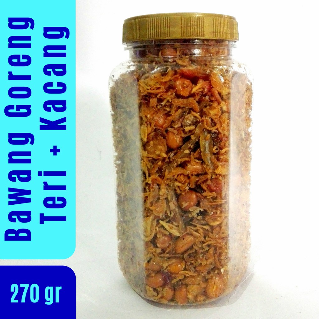 

BAWANG GORENG TANPA TEPUNG + TERI + KACANG 270 GR OCHI SNACK – ORI & PEDAS