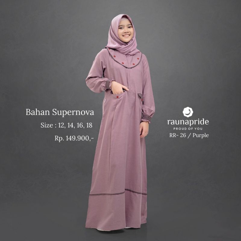  Gamis  Remaja  Rauna RR 25 26 27 28 29 Shopee  Indonesia