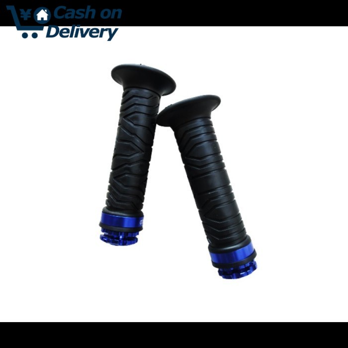 COD BIRU Grip Karet Empuk Untuk ALL Motor + Jalu CNC - Jalu AS