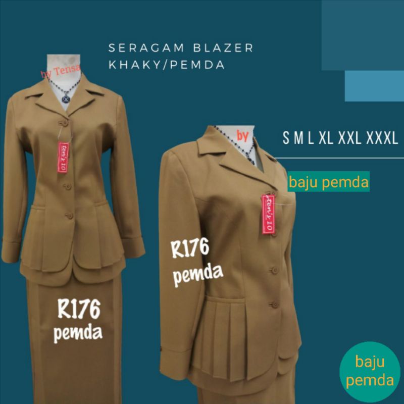 SERAGAM PEMDA SERAGAM PNS WANITA SERAGAM GURU khaky/Pemda SERAGAM COKLAT ROK SPAN TERLARIS MURAH