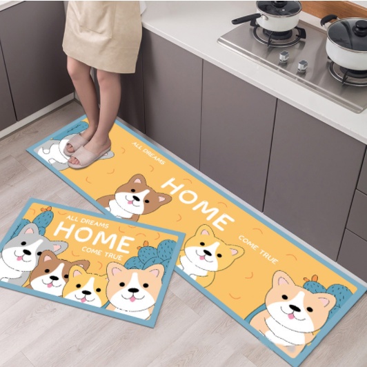 Keset 2 in 1 Door Mat Trendy Keset Dapur 2 in 1 Keset Kaki Dapur Kamar