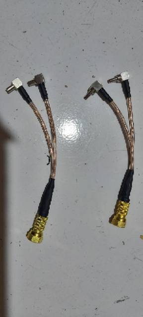 Pigtail double ganda RG6 to crc9 Ts9 SMA RPSMA modem mifi