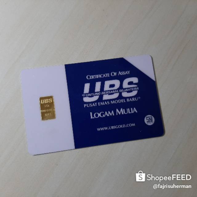 Logam mulia UBS 1 gr Card