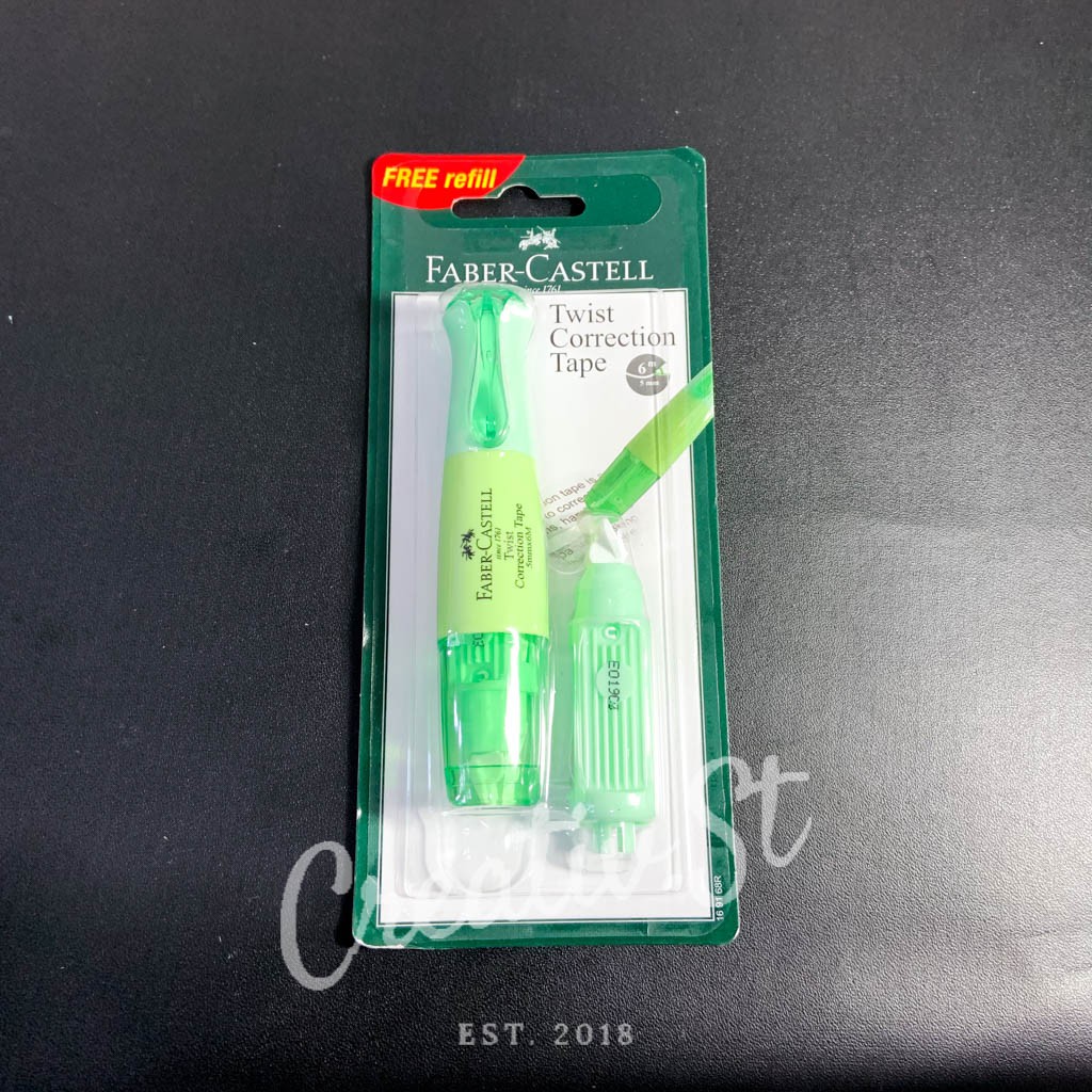 

H7Y FABER CASTELL Twist Correction Tape Tip Ex Tip-Ex Kertas