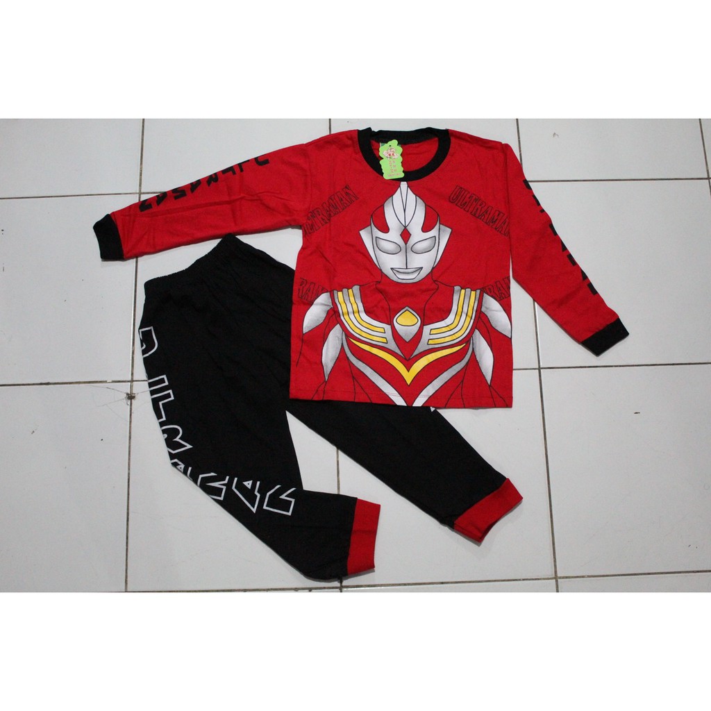 Setelan baju tidur piyama super hero size jumbo 11-13 tahun