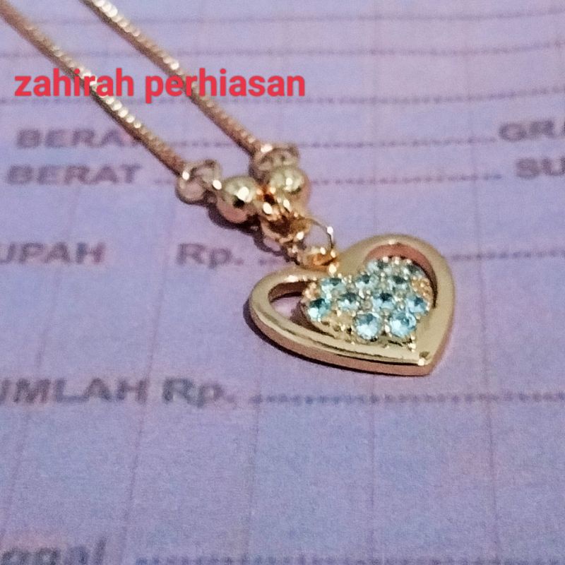 kalung emas liontin love pertama full dewasa