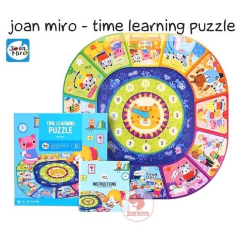 

Zoetoys Joan Miro - Time Learning Puzzle mainan edukasi edutoys Limited