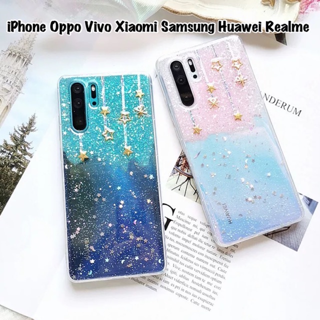 Shooting Star Case iPhone Oppo Vivo Xiaomi Samsung Huawei Realme A12 M31 Narzo Redmi note 8 pro 7 9