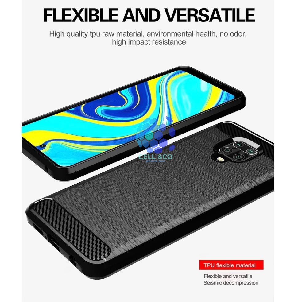 CASE CARBON XIAOMI REDMI NOTE 9 PRO casing hp silikon softcase case premium carbon cover