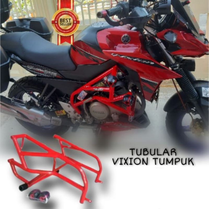 Tubular vixion new dan old model tumpuk full jalu frame slider