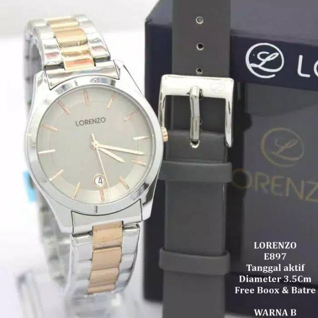 Jam Tangan Wanita Lorenzo Rantai Paket Best Seller