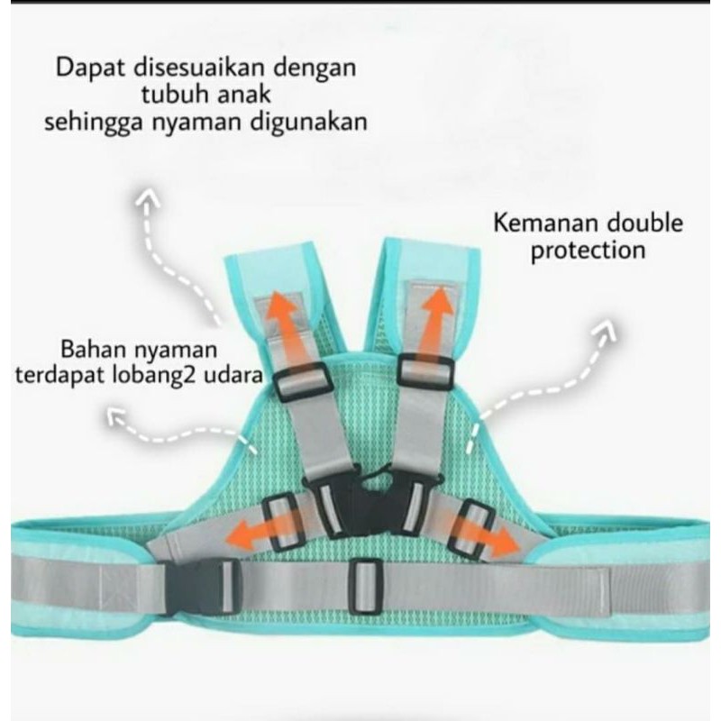 Sabuk boncengan motor anak karakter strap pengaman goncengan anak Makassar