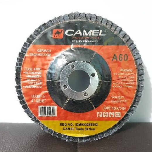 Flap Disc 4&quot; Amplas Susun grit 60 / Amplas Tumpuk Harga Per Kotak (C354K)