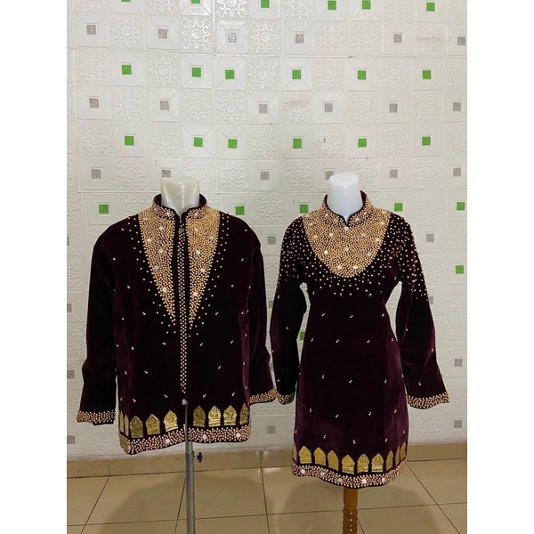 Baju pengantin palembang #payet#bludru super