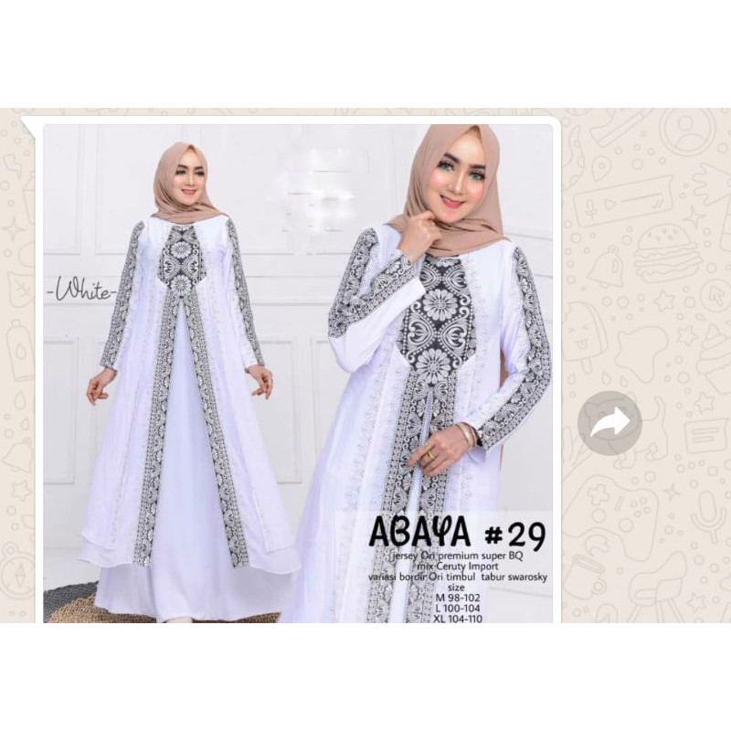 ( BEST SELLER ) GAMIS ABAYA TURKI PUTIH TERBARU