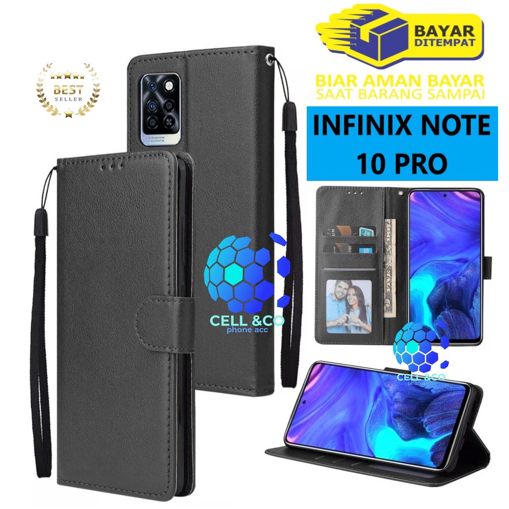 Flip cover INFINIX NOTE 10 PRO Flip case buka tutup kesing hp casing flip case Premium leather wallet