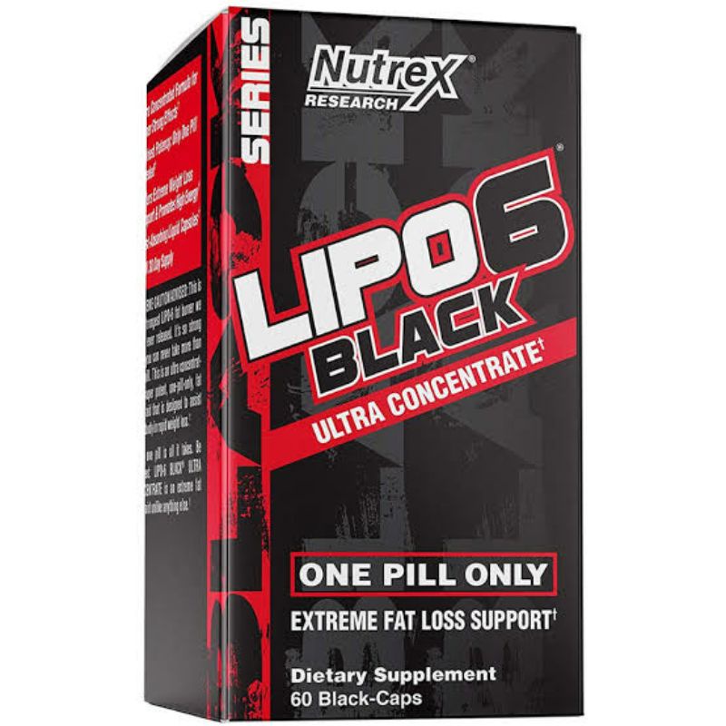 Nutrex Lipo6 Black 60 Capsules Ultra Concentrate Pembakar Lemak Kapsul Lipo 6 BUC Fat Burner Diet Slimming