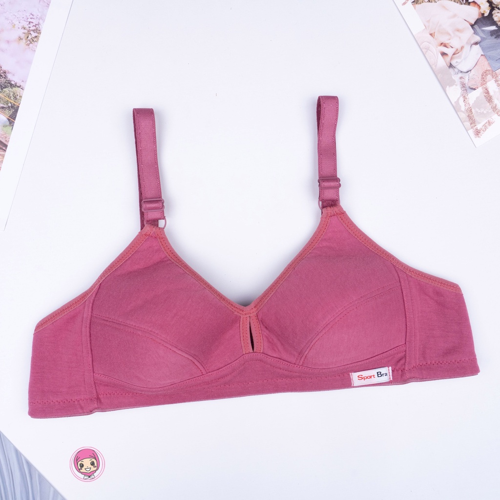 IL - Sport Bra Pakaian Dalam Wanita High Quality Tanpa Kawat dan Busa Merk Febby, Najwa &amp; BH Plum