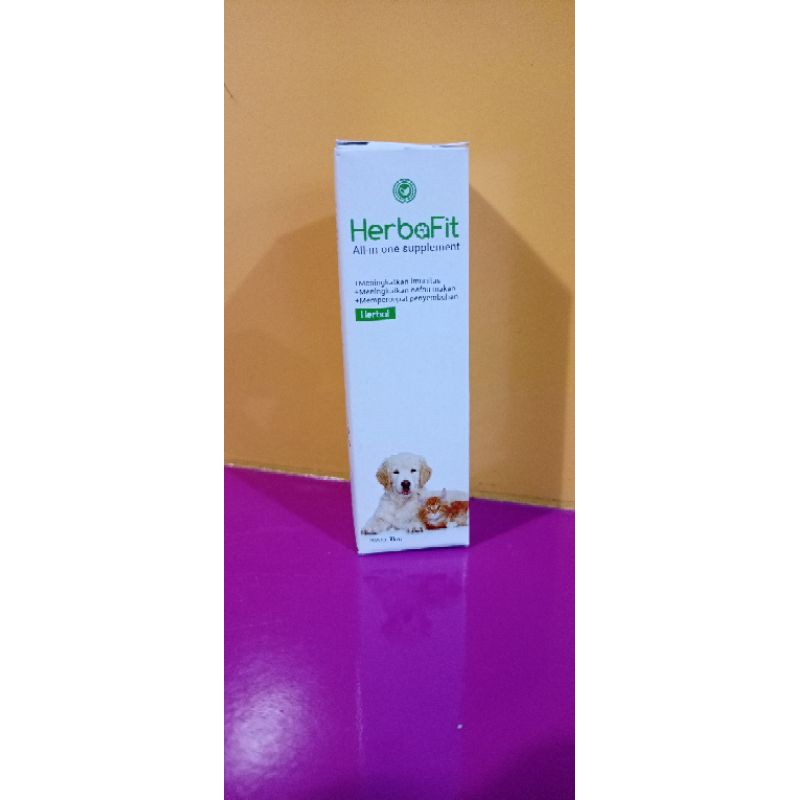 Herbafit 10 ml vitamin suplemen untuk nafsu makan kucing anjing