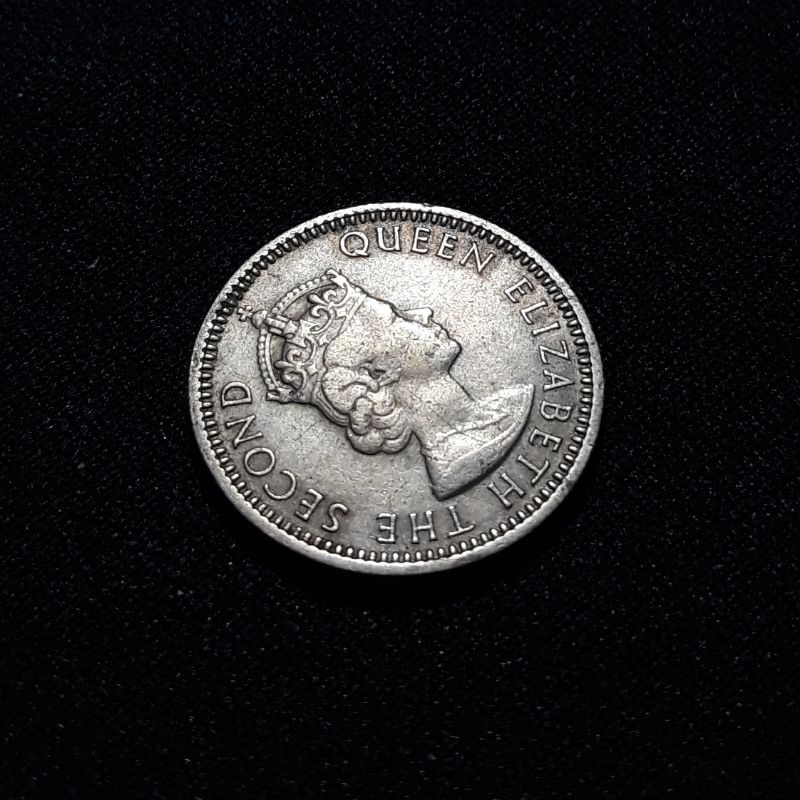 Koin Kuno Koleksi Asing : Malaya &amp; British Borneo - 10 Cents 1961