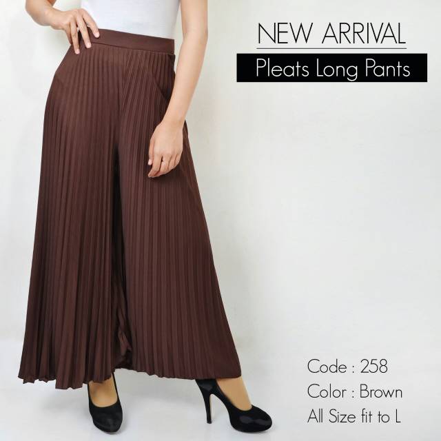 KULOT PLISKET CELANA PLISKET 258.A PLEATS PANT KULOT PRISKET KULOT PANJANG PLISKET REMPEL FLOWY