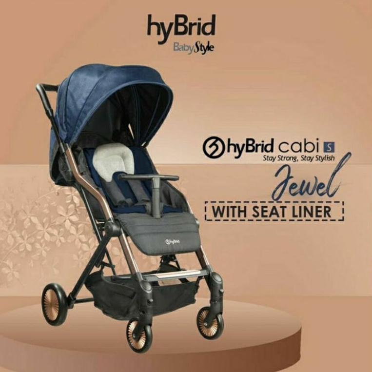 Hybrid Cabi Stacy Jewel Navy Rose Gold Stroller / Kereta Dorong Bayi Cabin Size