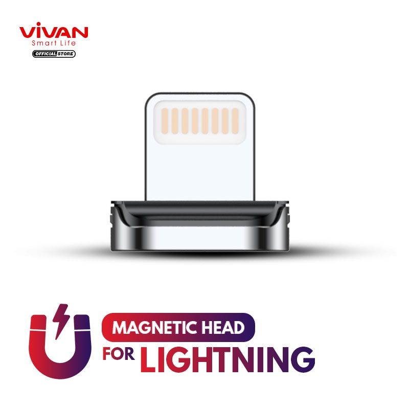 VIVAN Kepala Magnetic Head Micro USB , iPhone , Type C , Untuk Kabel Magnet