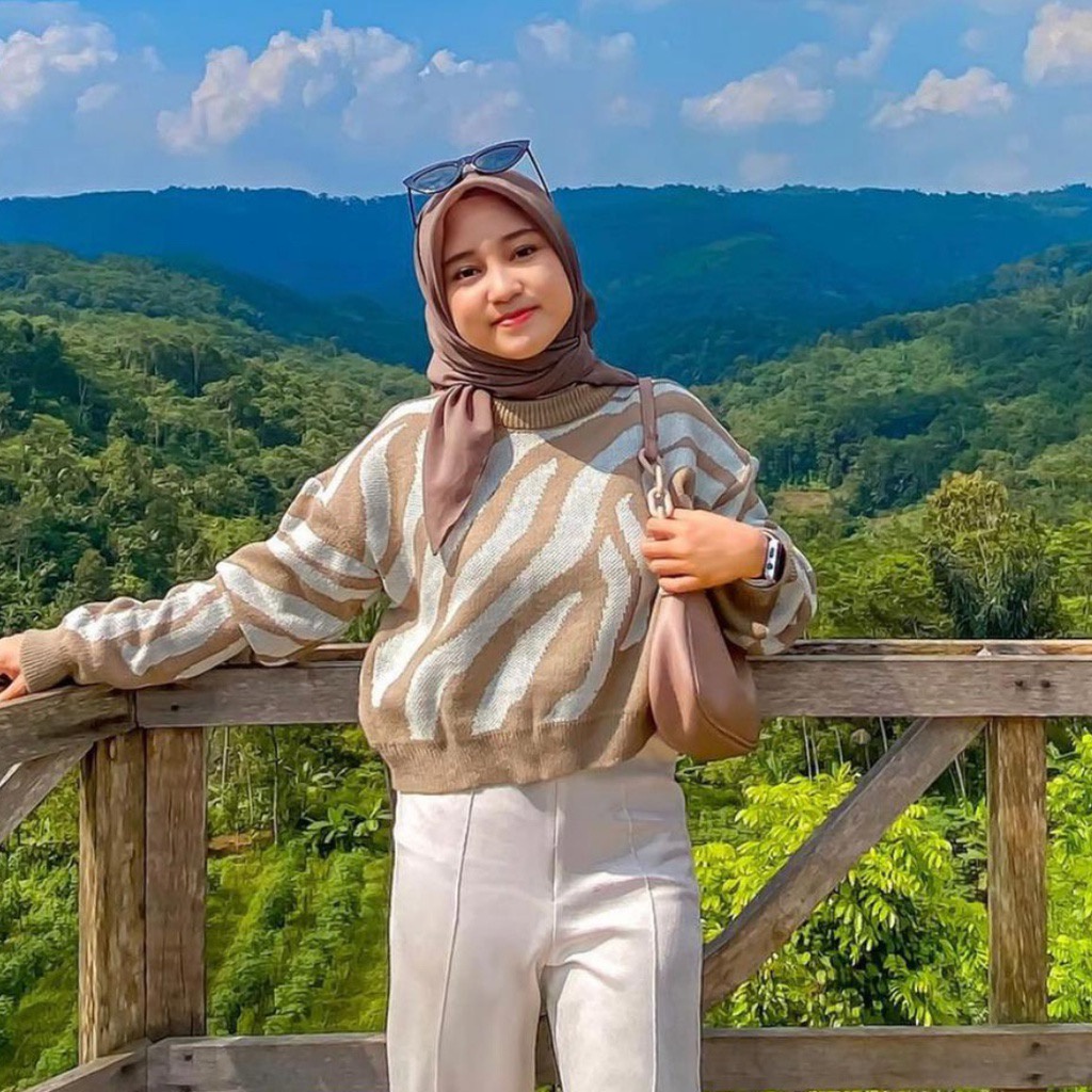 BEFAST - ZFS OOTD Wanita Sweater JUNI / RJT ZEBRA TWISTER / Sweater Rajut Oversize / Sweater Trendy / Outfit Remaja Wanita Viral 2022 / Sweater Rajut Terlaris / Terbaru 2022 / Termurah