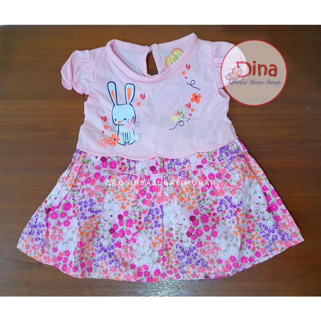 dress baju bayi LALA motif KELINCI