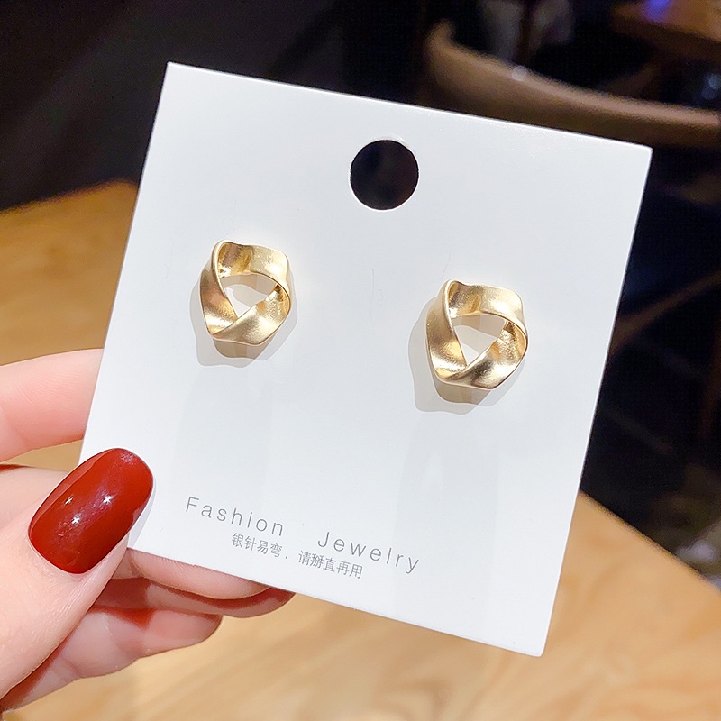 Shuling High Sense Stud Earrings Female S925 Silver Needle Light Luxury Circle Earrings Simple Cute Earring Studs