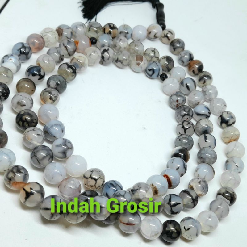 TASBIH BATU AKI SISIK NAGA 12MM 99BUTIR ORIGINAL