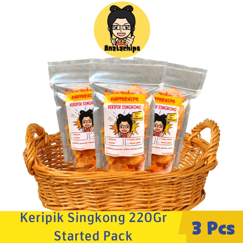 

Paket Hemat Started Pack 220Gr 3 Pcs - Keripik Singkong