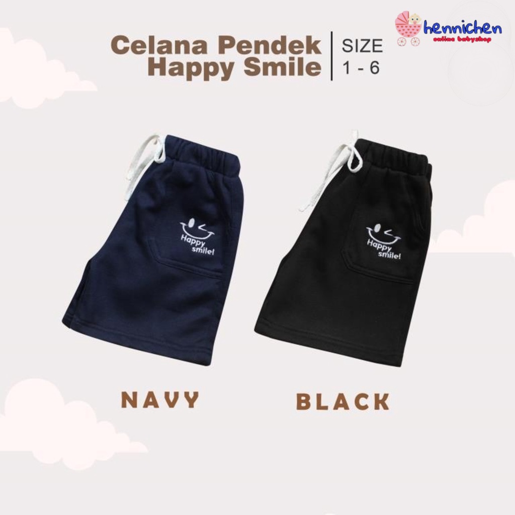 Celana Anak Pendek Happy Smile Celana Pendek Anak Laki-Laki (1-6 Tahun) OVIKIDS