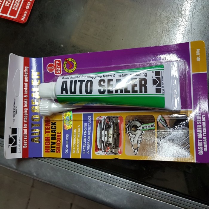LEM SILIKON AUTO SEALER HITAM BESAR 85GRM MESIN GARDAN BAK MOBIL