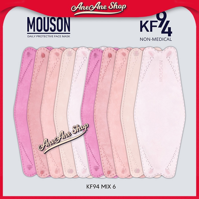 Masker Mouson KF94 Mix Warna Masker Non Medis Sekali Pakai