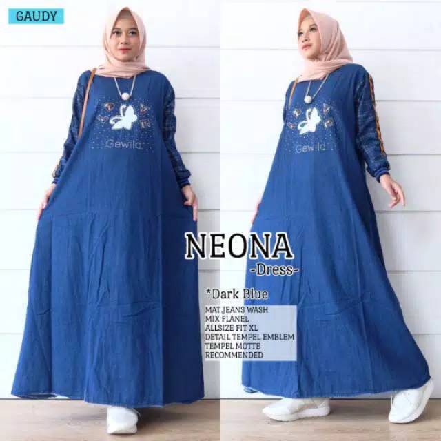Neona dress jeans darkblue gaudy