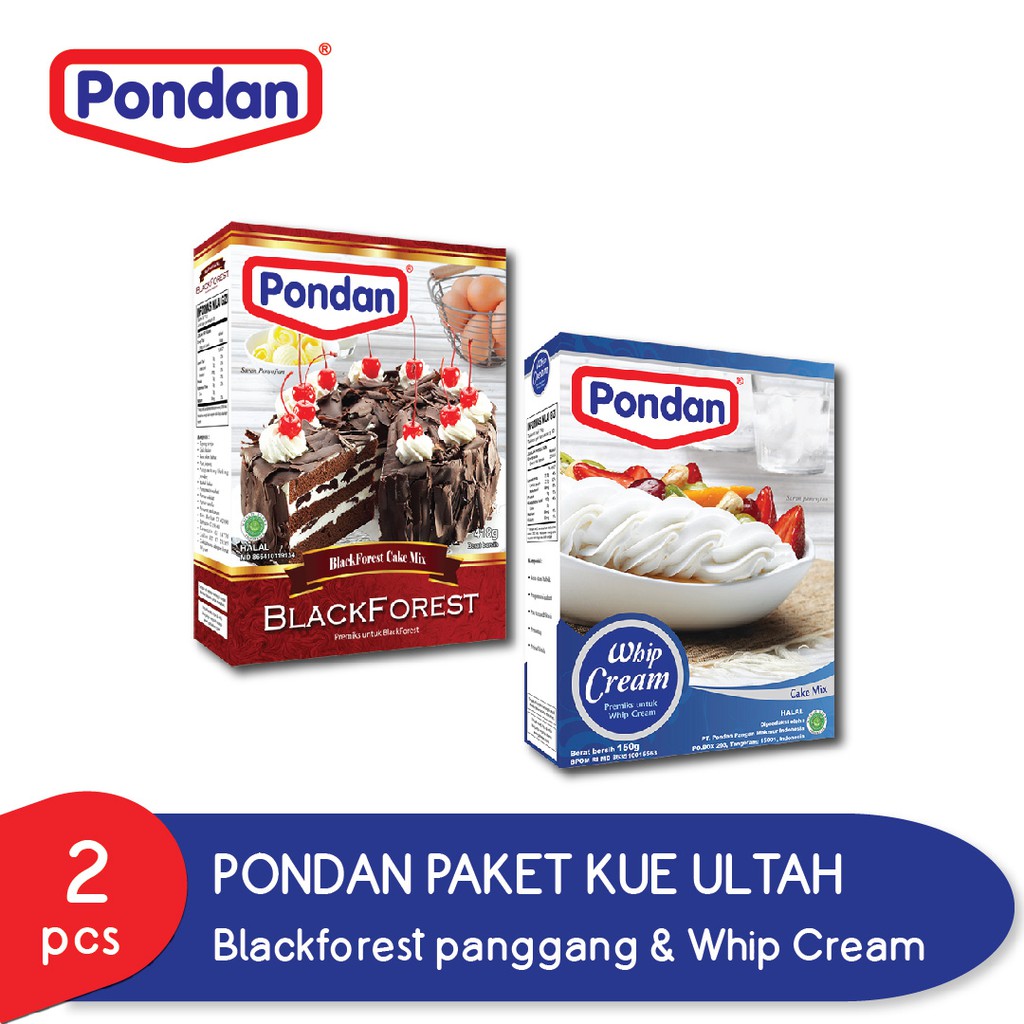 

Pondan Paket Kue Ulang Tahun Black Forest & Whip Cream (Panggang)