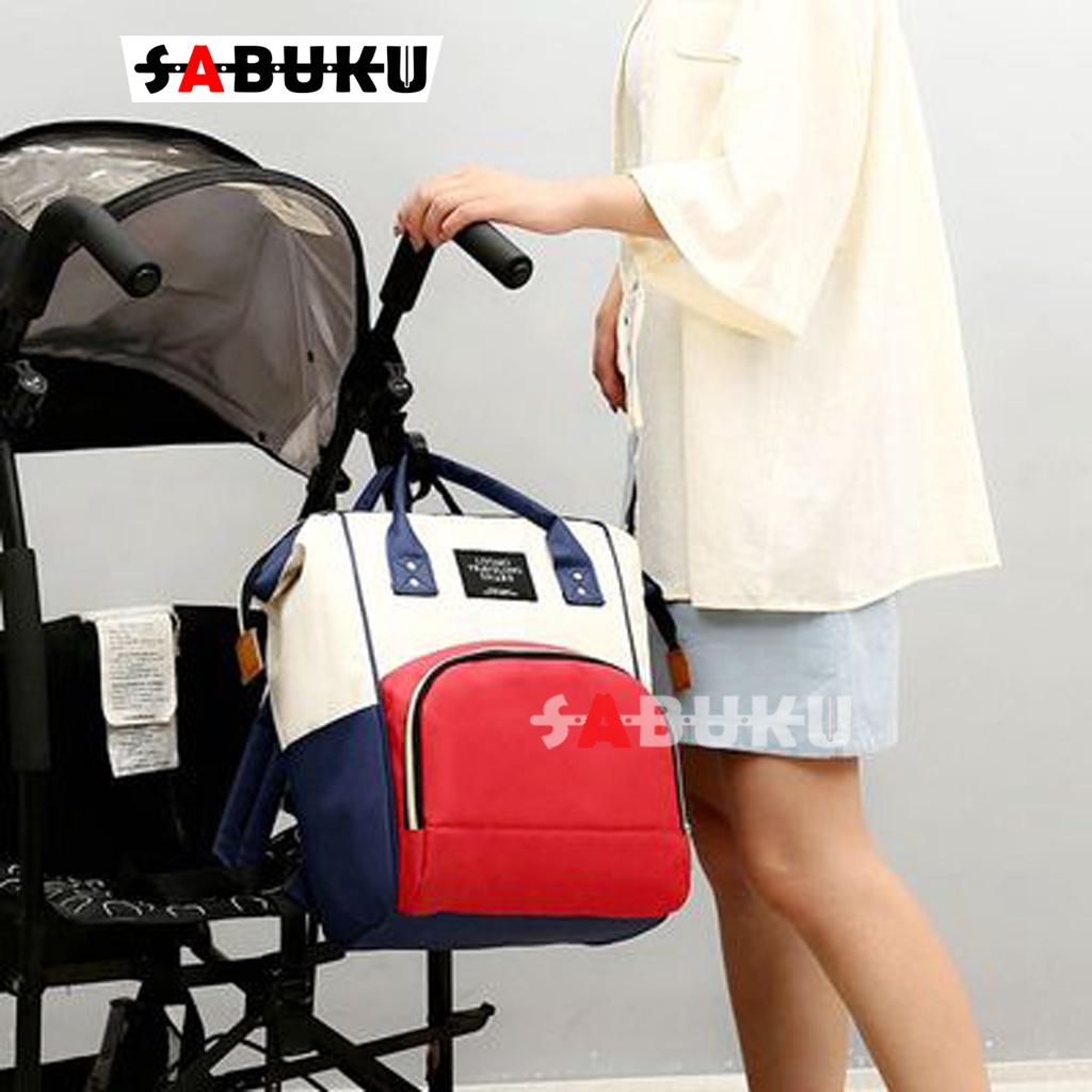 Tas Ransel Bayi Desain Style Korea  Tas Bayi Backpack Mom&amp;Baby Bag Multi-Function - 070