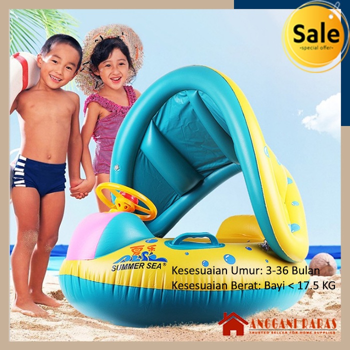 Ban Renang Bayi Pelampung Renang Baby Ban Berenang Anak Dengan Penutup Cover Canopy
