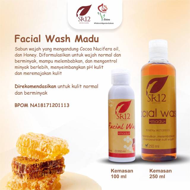 Facial Wash Madu SR12 / melembabkan / mencerahkan