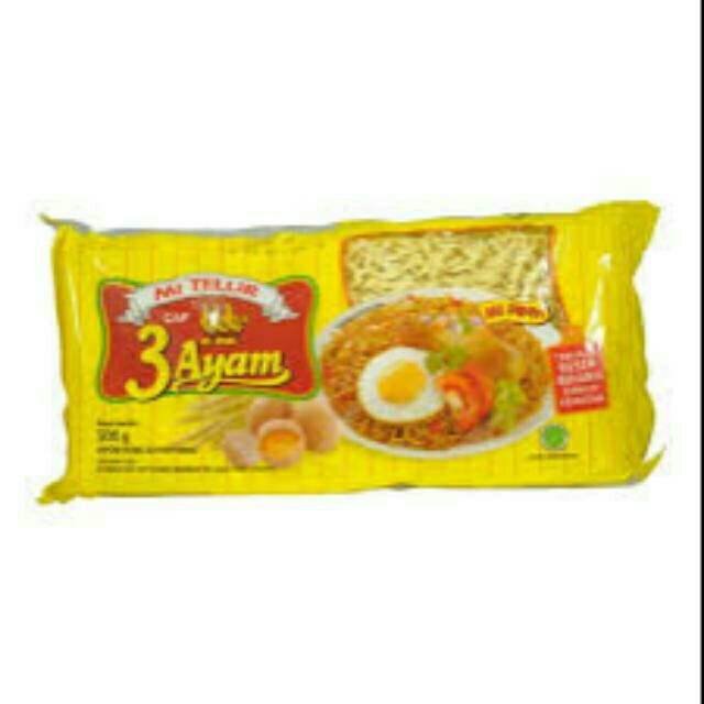 

Mi Telur cap 3 Ayam 200 gr