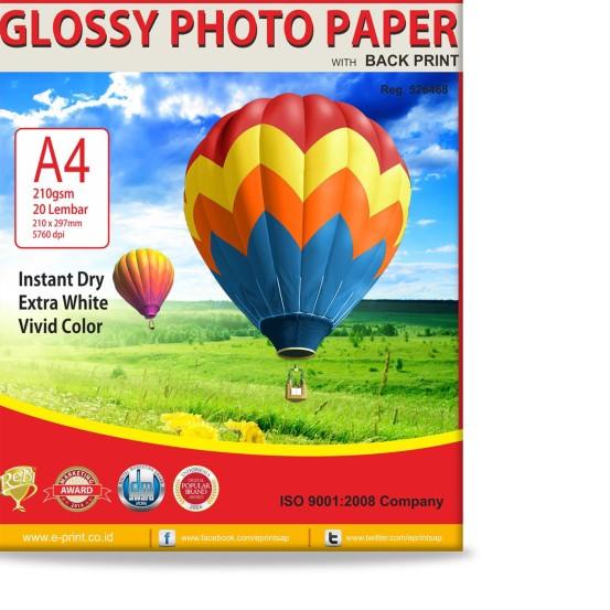 

Ω Kertas Foto e-Print Glossy Back Print A4 210 gsm ➳