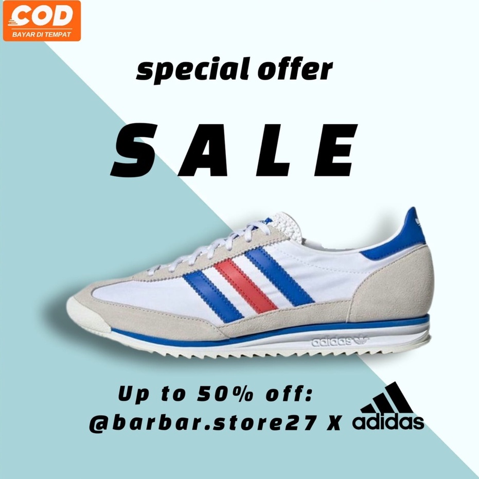 SEPATU SNEAKERS ADIDAS SL72 WHITE FRANCE/SEPATU PRIA ORIGINAL INDONESIA/SEPATU SNEAKERS PRIA TERBARU