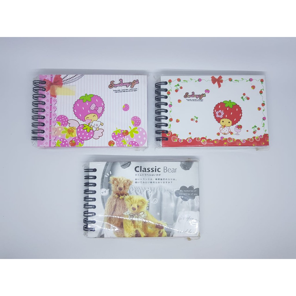 

Strawberry Teddy Bear Notebook / Buku / Memo / Buku Tulis / Buku Catatan