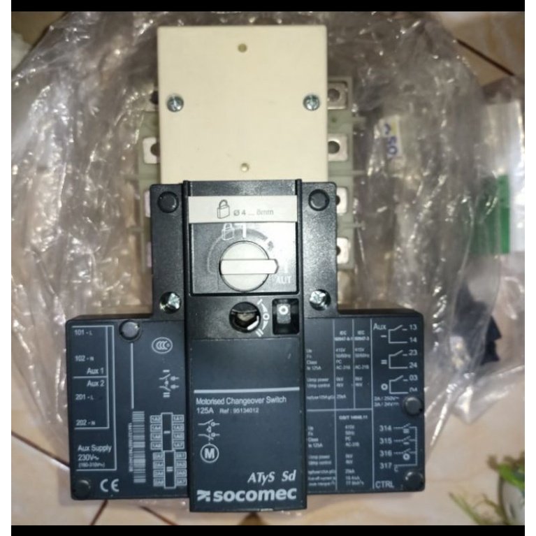 socomec atys 4p 125a motorized
