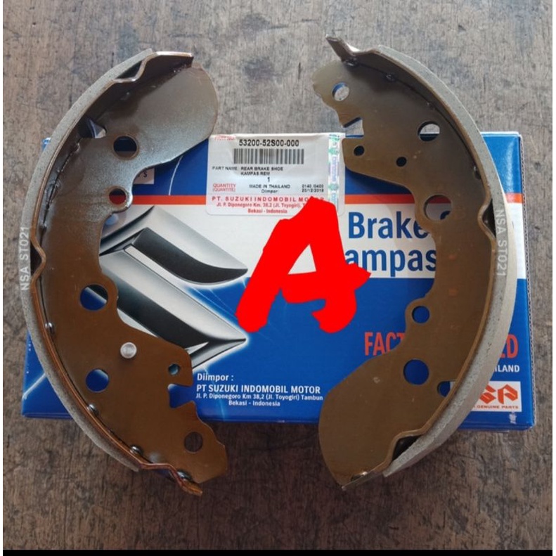 Kampas rem belakang original new carry