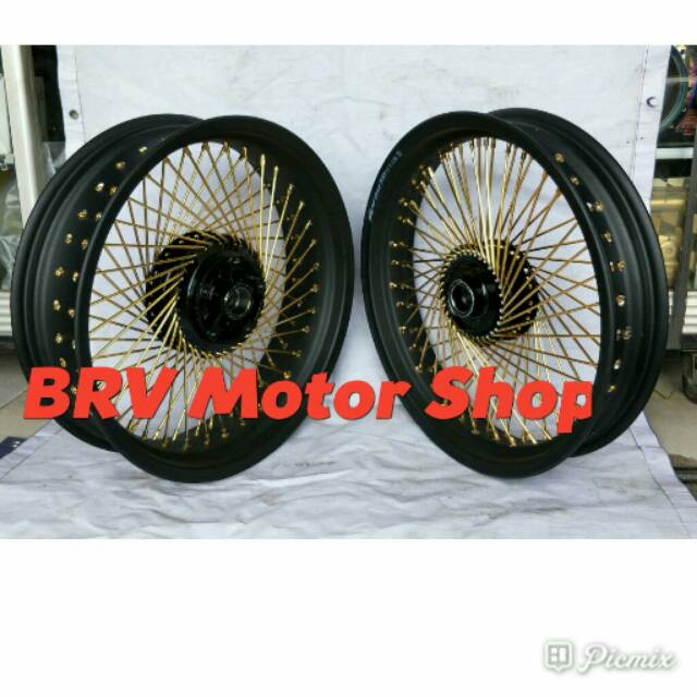 Velg Jari Jari Seribu R15 V 2 - V3 - Sepaket Velg R15 New Dan lama Tromol Depan Vnd Ori Ring 17