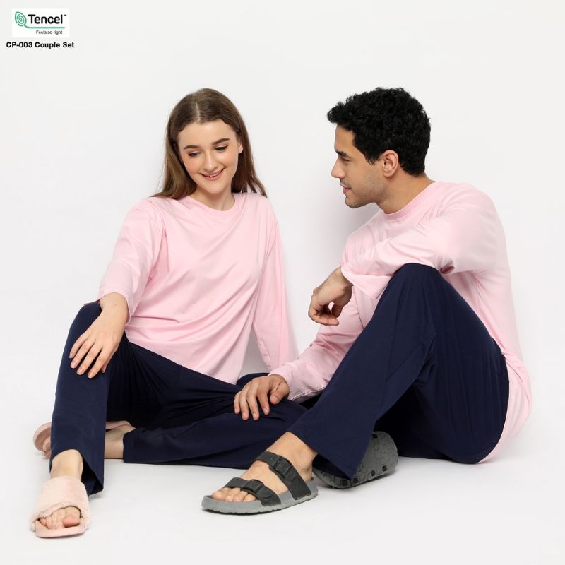 SETELAN PIYAMA COUPLE SET PP TANCEL ORGANIK/BAJU TIDUR WANITA&amp;PRIA