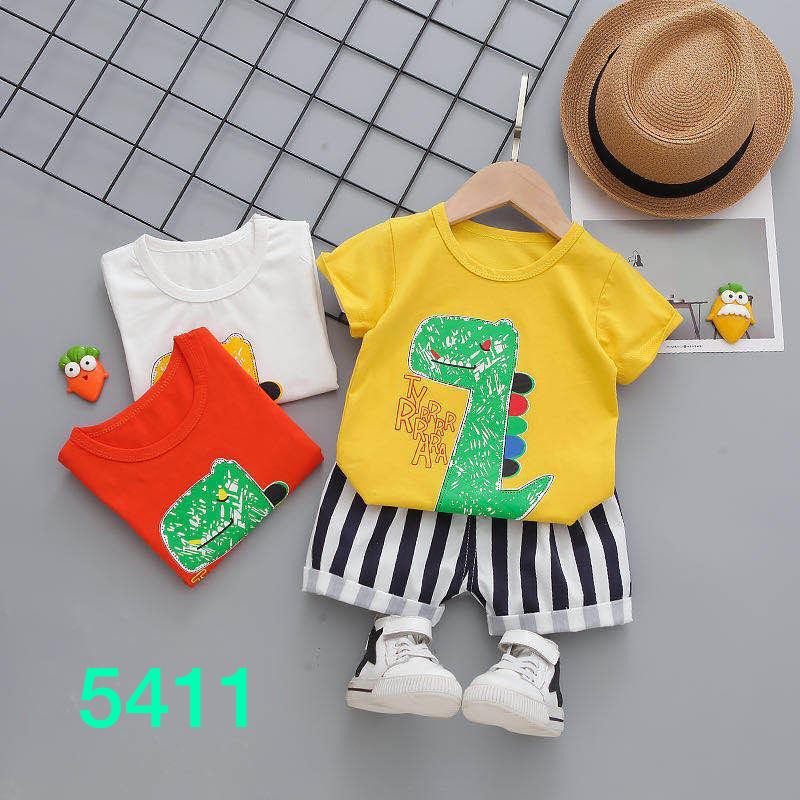 Setelan anak kaos  lengan pendek celana pendek  S M L XL